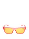 Polaroid Rectangle-frame Sunglasses In Pink