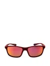 Polaroid Rectangle-frame Sunglasses In Red