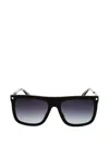 Polaroid Rectangle-frame Sunglasses In Black