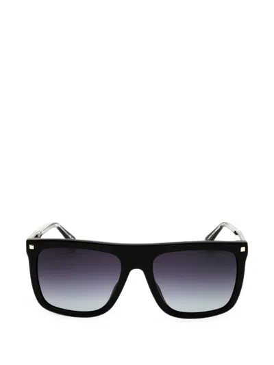 Polaroid Rectangle-frame Sunglasses In Schwarz