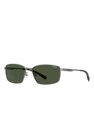 Polaroid Rectangular-frame Sunglasses In Silver