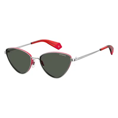 Polaroid Red Metal Sunglasses In Gray