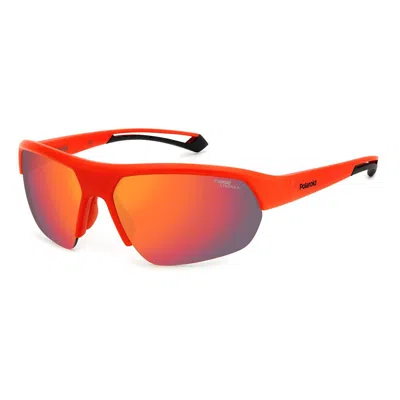 Polaroid Red Resin Sunglasses In Orange