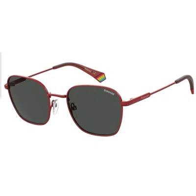 Polaroid Red Steel Sunglasses In Black