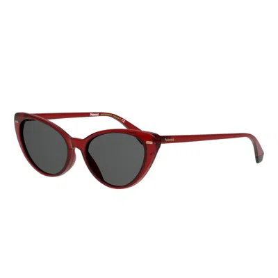 Polaroid Resin Women's Sunglasses In Red
