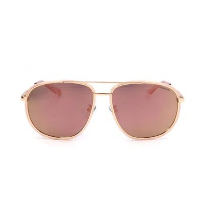Polaroid Rose Gold Metal Sunglasses In Multi