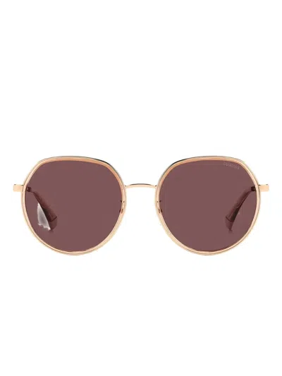 Polaroid Round-frame Sunglasses In Pink