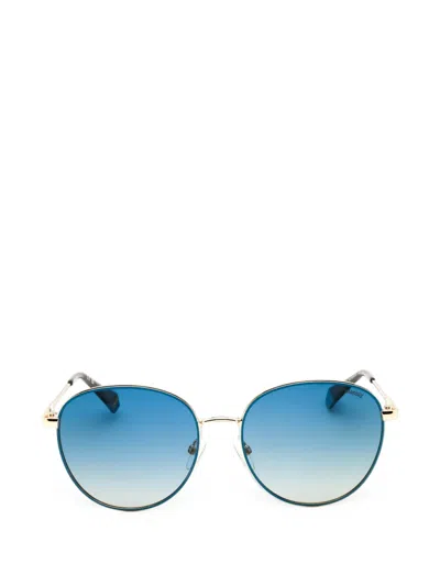 Polaroid Round-frame Sunglasses In Blue