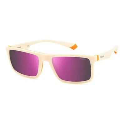 Polaroid Rubber Men's Sunglasses In White