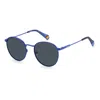 Polaroid Stainless Steel Sunglasses In Blue