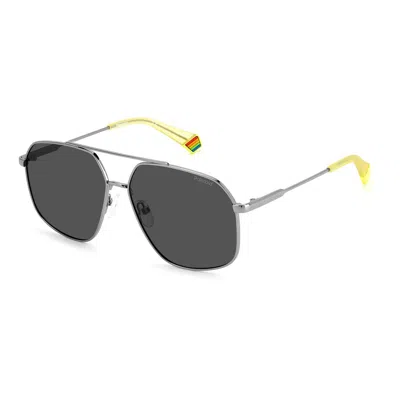 Polaroid Stainless Steelsunglasses In Grey