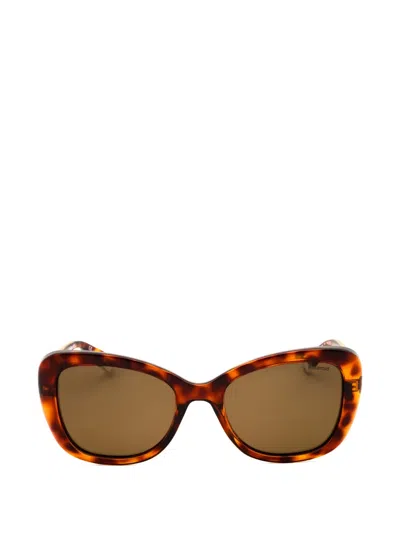 Polaroid Tortoiseshell-effect Butterfly-frame Sunglasses In Multi