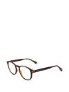 Polaroid 톨토이즈셸 이펙트 라운드 프레임 안경 In Brown