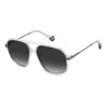 Polaroid Transparent Plastic Sunglasses In Metallic