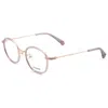 Polaroid Unisex 48mm Lilac Gold Copper Opticals In Pink