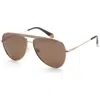Polaroid Unisex 61mm Gold Ivory Polarized Sunglasses Pld6200-s-x-y3r-61