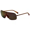Polaroid Unisex 99mm Orange Sunglasses In Multi