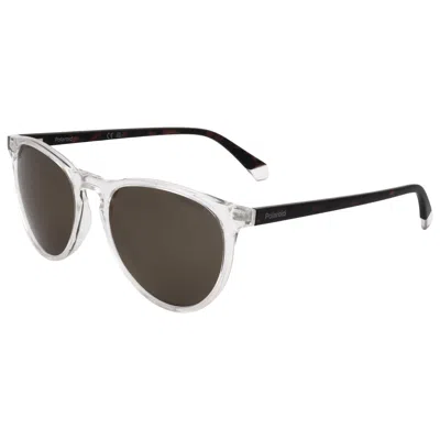 Polaroid Unisex 54 Mm White Sunglasses In Gray