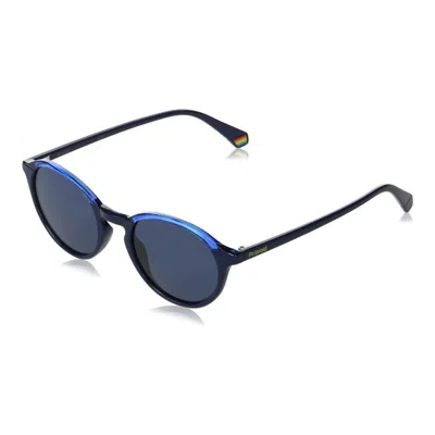 Polaroid Unisex Sunglasses  203385  50 Mm Gbby2 In Blue