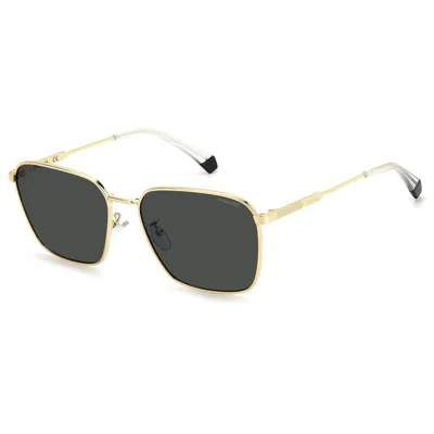 Polaroid Unisex Sunglasses  Pld-4120-g-s-x-loj Golden  59 Mm Gbby2 In Black