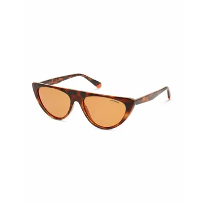 Polaroid Orange Plastic Sunglasses In Brown