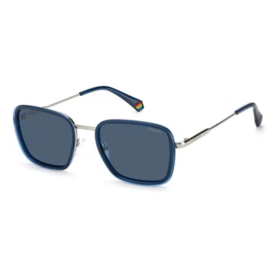 Polaroid Unisex Sunglasses  Pld-6146-s-pjp-c3  55 Mm Gbby2 In Blue