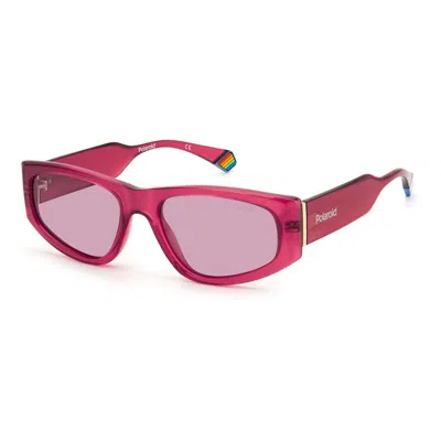 Polaroid Unisex Sunglasses  Pld-6169-s-8cq-0f  55 Mm Gbby2 In Red