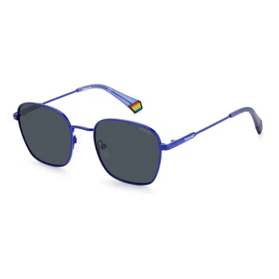 Polaroid Unisex Sunglasses  Pld-6170-s-geg-c3  53 Mm Gbby2 In Blue