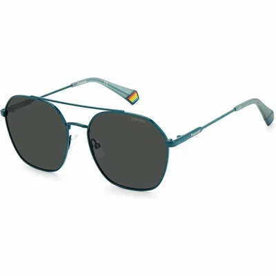 Polaroid Unisex Sunglasses  Pld-6172-s-mr8-m9  57 Mm Gbby2 In Blue