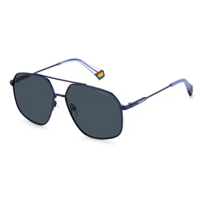 Polaroid Unisex Sunglasses  Pld-6173-s-pjp-c3  58 Mm Gbby2 In Blue