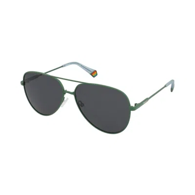 Polaroid Unisex Sunglasses  Pld-6187-s-1ed  60 Mm Gbby2 In Green
