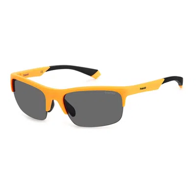 Polaroid Unisex Sunglasses  Pld-7042-s-69i-m9  64 Mm Gbby2 In Orange