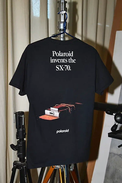 Polaroid Vintage Ad Graphic Tee In Black, Men's At Urban Outfitters