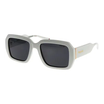Polaroid White Plastic Sunglasses