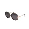 Polaroid Women's 53 Mm Crystal Nude Sunglasses