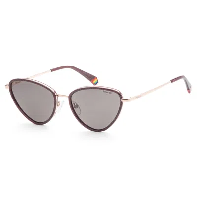 Polaroid Women's 55mm Burgundy Sunglasses In White