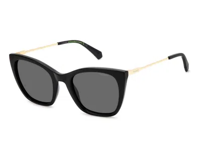 POLAROID WOMEN'S PLD 4144/S/X SUNGLASSES IN BLACK/GREY