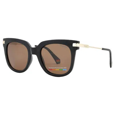 Polaroid Women's  Square Cat Eye Sunglasses In Bronze In Gold