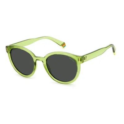 Polaroid Yellow Plastic Sunglasses In Green