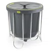 Polder Countertop Compost Bin, Grey In Green