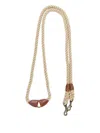 Poldo Dog Couture Bonfire Rope Leather Dog Leash In Brown