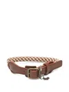 Poldo Dog Couture Braided Charm Pet Accessory In Brown