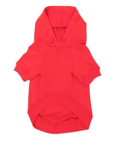 Poldo Dog Couture Cotton Hoodie In Red