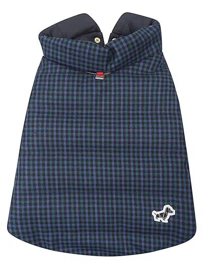 Poldo Dog Couture Double Face Dog Coat In Blue