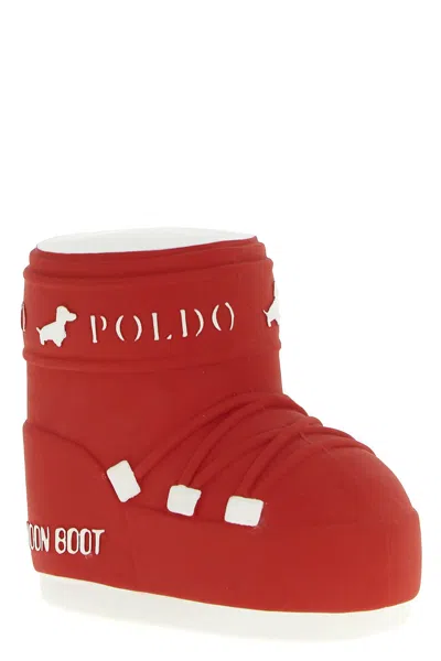 Poldo Dog Couture Poldo X Moonboot Gioco 'squeaky' Poldo In Red
