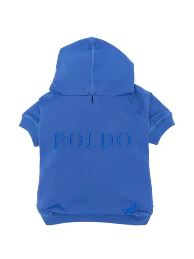 Poldo Dog Couture Pop Fleece Cotton Hoodie In Blue