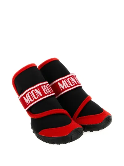 Poldo Dog Couture X Moon Boot Dog Shoes In Black