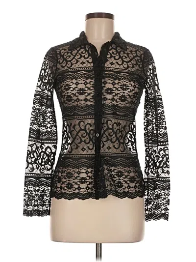 Pre-owned Poleci Long Sleeve Blouse In Black