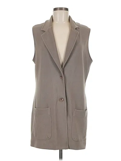 Pre-owned Poleci Sleeveless Button Down Shirt In Gray