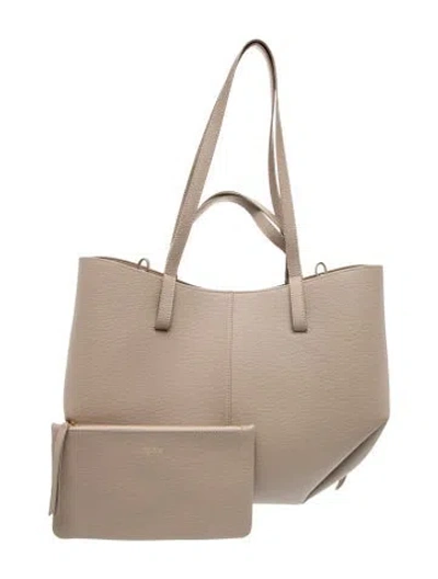 Pre-owned Polene Calf Leather Cyme W/ Tags In Neutral